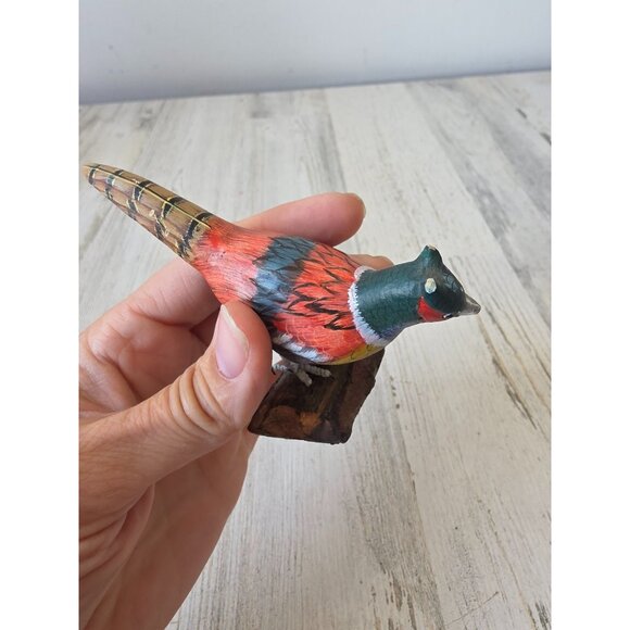 Vintage wood carved roadrunner bird statue figurine decor‎ bird - Picture 7 of 8